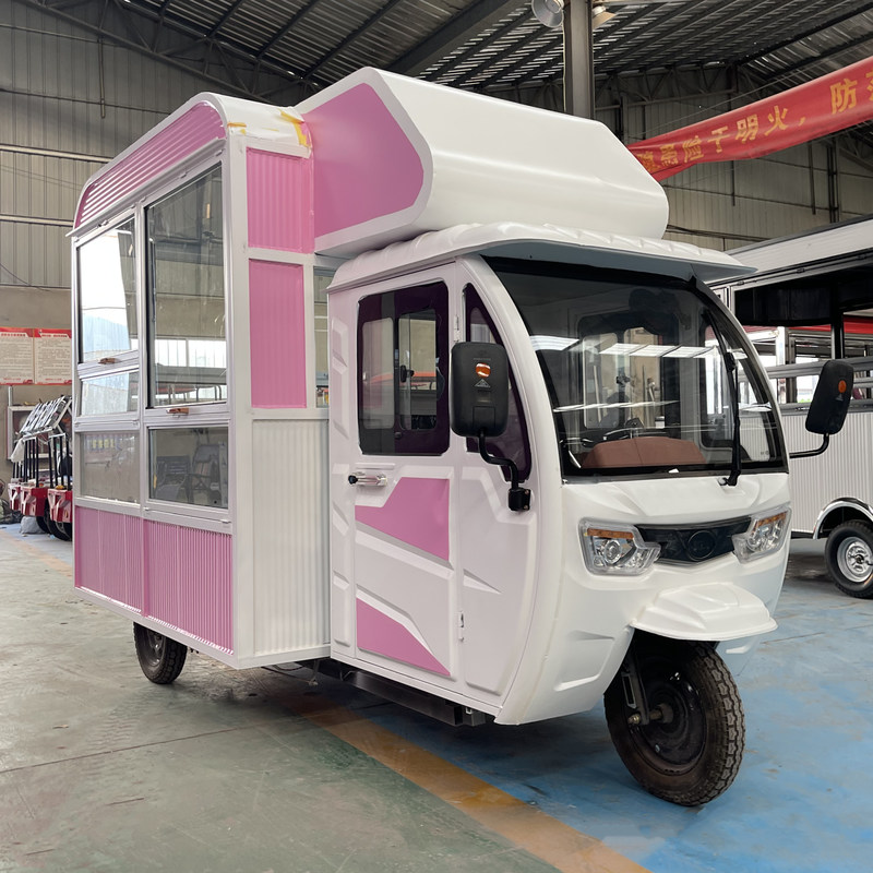 2023 Multipurpose Mobile Electric Fast Food Snack Triciclo Pedicab Outlet de 3 rodas