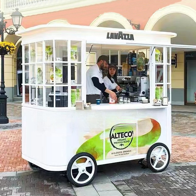 Carrinho de ensalada de frutas e legumes frescos para loja móvel 2500mm*1600mm*2350mm
