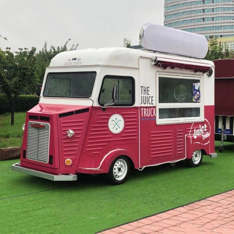 Carrinho de cachorro-quente elétrico de quatro rodas Caminhão móvel de sorvete de cozinha para necessidades personalizadas