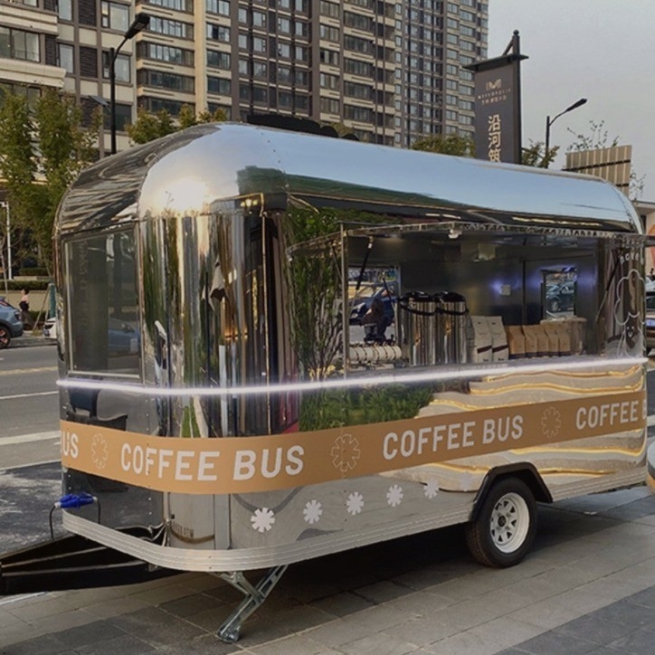 Long Life Working Multifunctional Automatic Food Trailer com tipo de pneu e pneu de vácuo