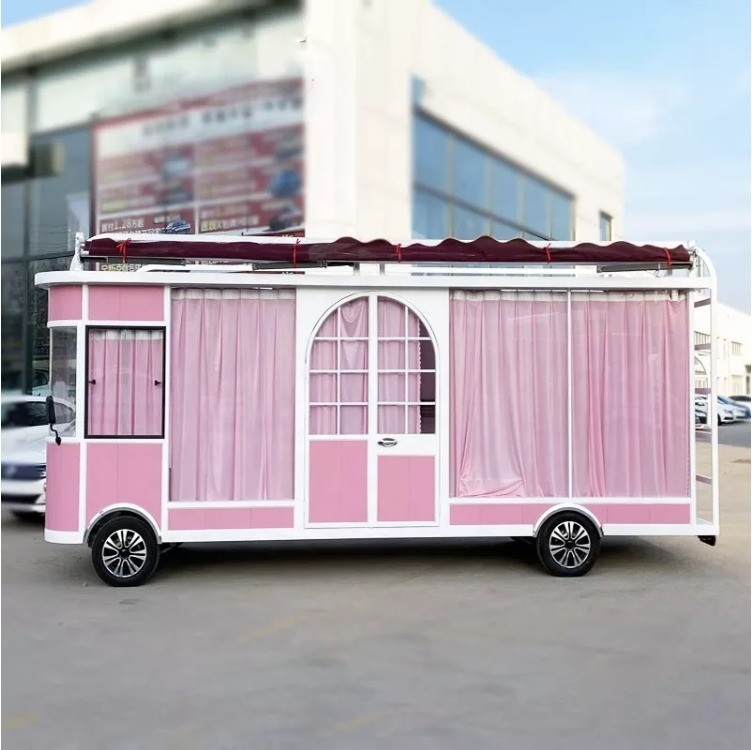 Salão de cabelo eléctrico móvel barbeiro vestiário van caminhão reboque carrinho boutique para 1000kg