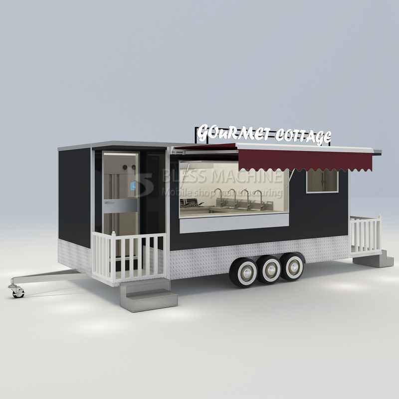Casa móvel convenientemente equipada Cottage Food Snack Trailer Remolque com banheiro e cama