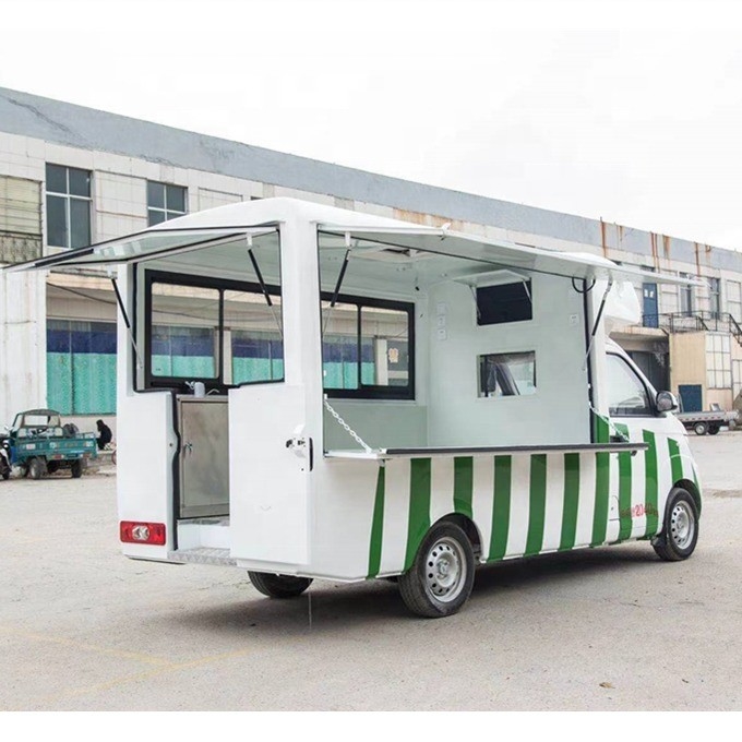 1000 KG Snack Sale Carro de refeição móvel elétrico de quatro rodas para bebida frita